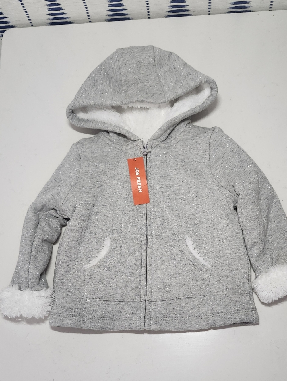 Joe Fresh Sherpa Lined Full Zip Sweater 18-24M